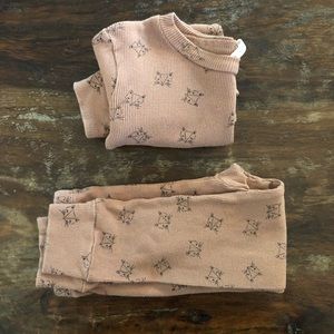 Rylee + Cru fox ribbed knit pajamas